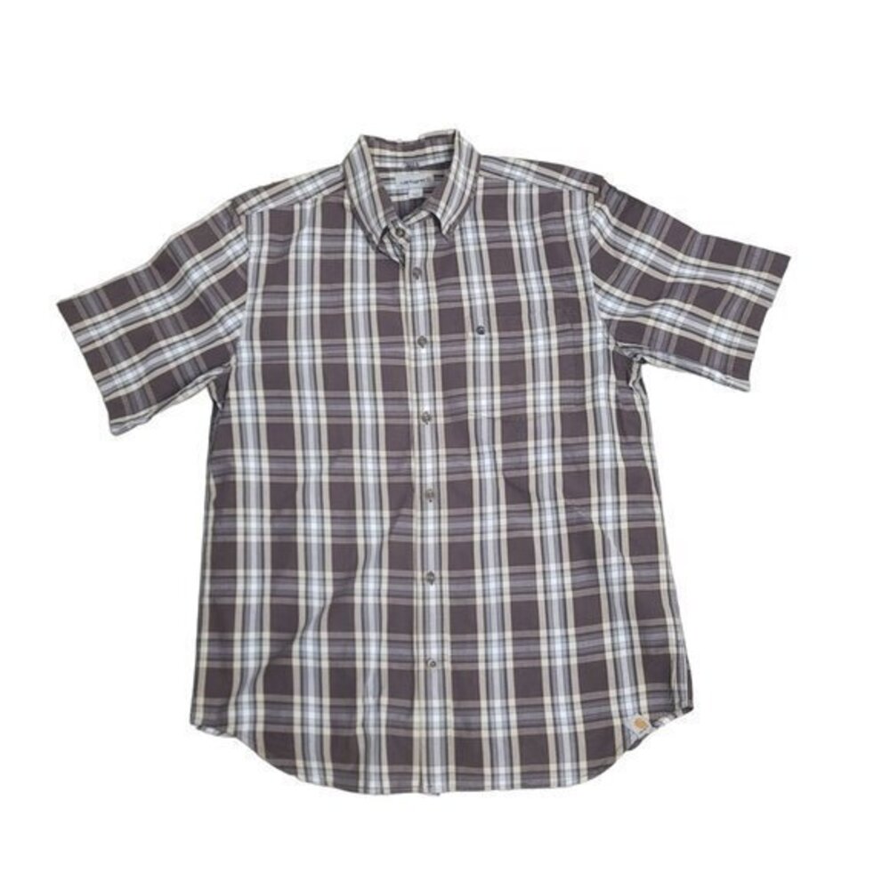 Carhartt Mens Size Large‎ Brown Short Sleeve Relaxed Fit Shirt 101155